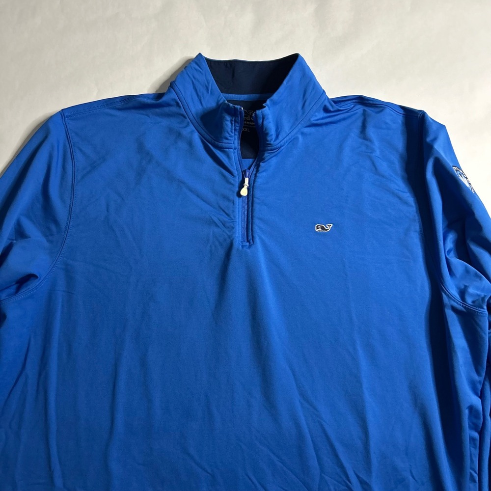 Vineyard Vines‎ Performance Quarter Zip Pullover Mens XXL Blue Woodbridge Golf